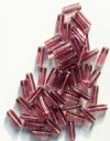 50 5x15mm Transparent Amethyst Glass Rectangle Beads